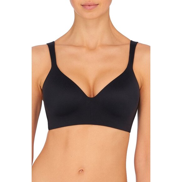 🆕NATORI Revelation Wireless Contour T-Shirt Bra 36C Black #723248 - Picture 2 of 8